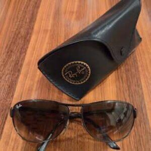 Ray-Ban RB3342 Warrior 004/51 Sunglasses-Gunmetal w/Dark Brown Gradient Lenses-M